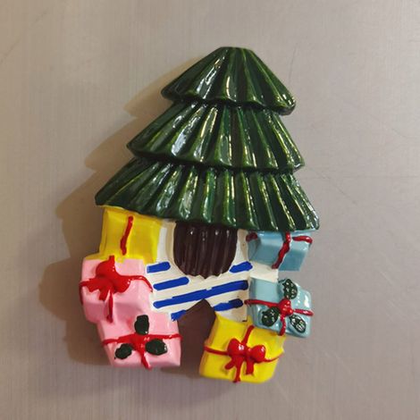 Magnets Réfrigérateur - Décoration Festive 3D Style Père Noël - Pour Frigo Armoire Casier École - Lot de 1 Pièce (1/4)