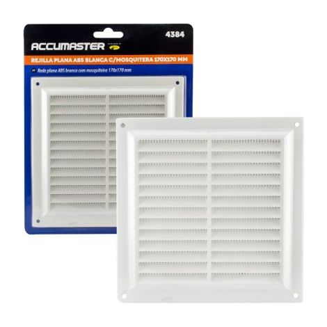 Rejilla Plana ABS Blanca C/Mosquitera 170x170mm o 200x200mm (1/5)