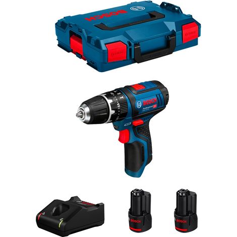 Perceuse à Percussion BOSCH GSB 12V-15 (2 x 2,0 Ah GAL1230CV L-Boxx 102) (1/5)
