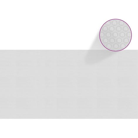 Pellicola Galleggiante Solare PE Piscina 732x366 cm Grigia vidaXL