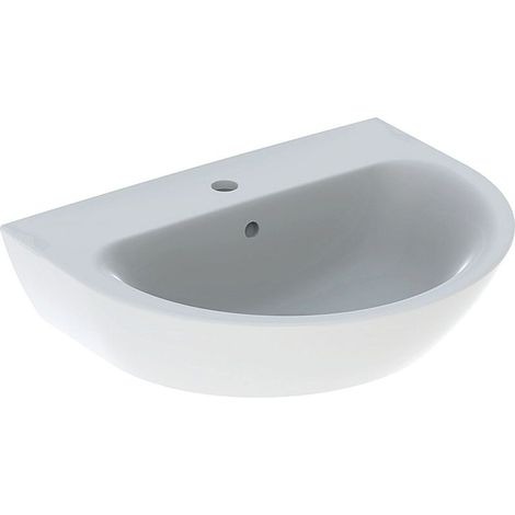 Geberit Renova Waschtisch, 1 Hahnloch, mit Überlauf, Breite: