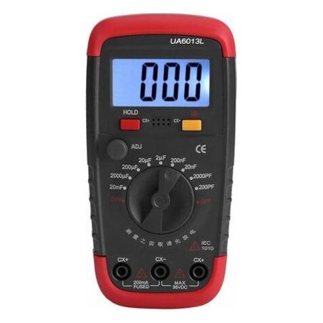 Capacimètre professionnel, testeur de capacité numérique 0,1 pF - 20000uF, avec compteur de capacité à rétroéclairage LCD (1/4)