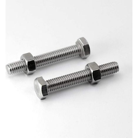 M6 x 50mm 20PCS Boulons à six pans en 304 Acier Inoxydable de Coin Extérieur Vis Hexagonale,Boulons et écrous de Sortilège Ensemble (1/5)