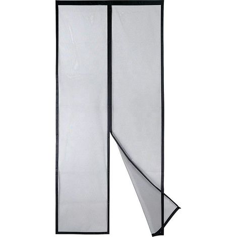 Moustiquaire Magnétique Pour Porte – Maille Ultrarésistante, Joint Magnétique de Haut en Bas, Fermeture Automatique, Garde l'Air Frais à l'Intérieur(120x210 CM, Noir) (1/5)