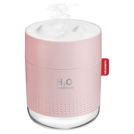 Mini humidificateur portable, 500 ml, petit humidificateur à brume fraîche, humidificateur de bureau personnel USB, ultra silencieux, rose (1/5)