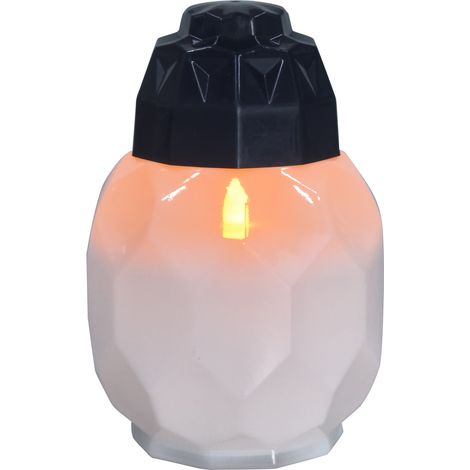 TrendLine LED-Grablicht in Kristalloptik mit Timer Ø 10 x 15 cm warmweiß weiß
