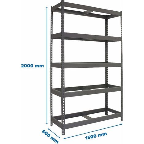 Estantería SIMONRACK Ecoforte 1506-5 Gris sin bandejas (1/2)