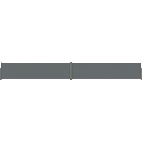 Auvent paravent store brise-vue latéral rétractable de patio jardin terrasse balcon protection visuelle écran 160 x 1200 cm anthracite
