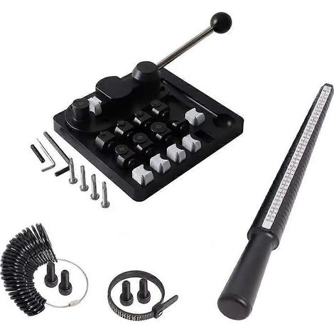 Machine à cintrer les anneaux pour la fabrication de bagues en forme de cuillère, outil de cintrage d'anneaux pour bijoutier avec kit de fabrication de bagues en nylon