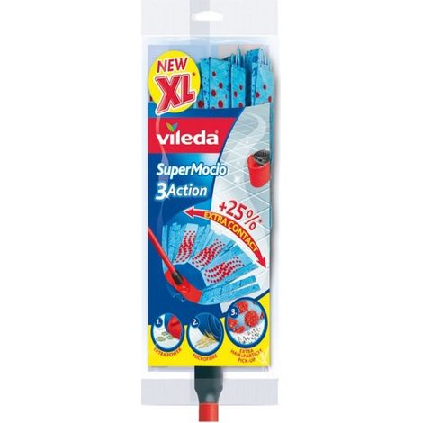 072206 Vileda Mop Super Mocio 3 Azioni