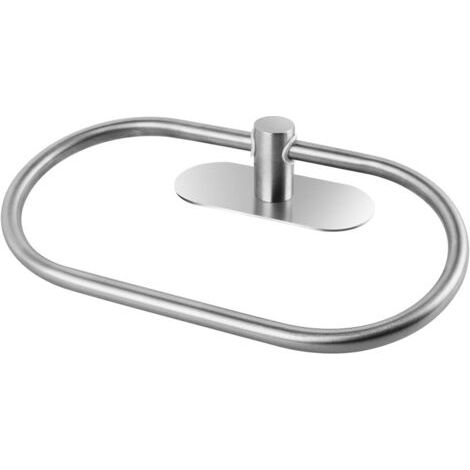 Anneau porte-serviette autocollant en acier inoxydable antirouille pour salle de bain sans perçage