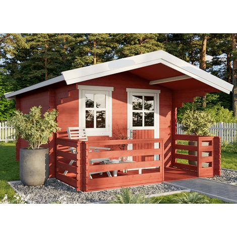 Gartenhaus Kanada 300 x 300 cm mit 136 cm Terrasse ALL IN (1/5)