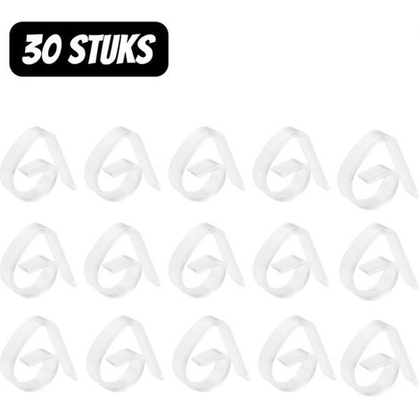 30 pinces à nappe, attaches antidérapantes pour nappe, supports de nappe en plastique transparent pour une utilisation intérieure et extérieure (1/5)