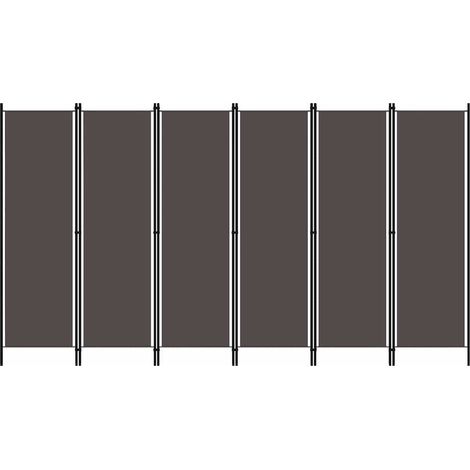 Cloison de séparation 6 panneaux-Paravent-Séparateur de pièce Anthracite 300x180 cm (1/5)