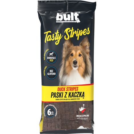 BULT Tasty Stripes Hundeleckerlis, Entenstreifen, 6 Stück (1/3)