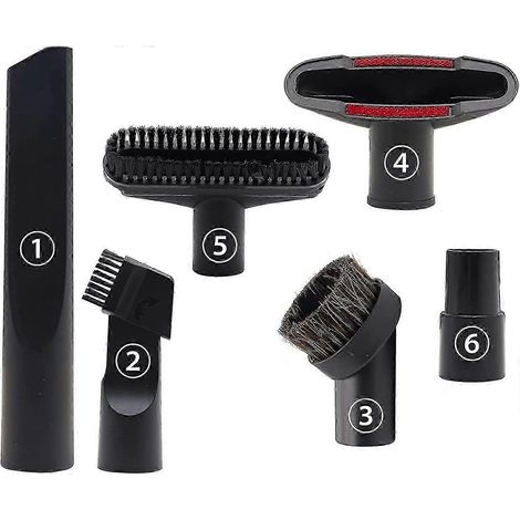 Ensemble de 6 accessoires pour aspirateur, compatible avec les buses de 32 mm et 35 mm, compatible avec les aspirateurs Rowenta, Xoiture et autres. (1/5)