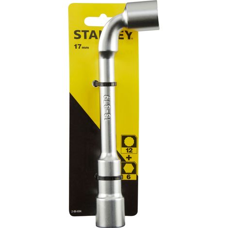 Stanley Llave de vaso abierta cromo mate 17 mm