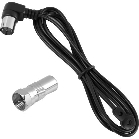 Antenne Radio FM intérieure 75 Ohms avec câble coaxial et Adaptateur F, antenne dipôle pour récepteur AV, amplificateur HiFi, Tuner et Home cinéma (1/5)