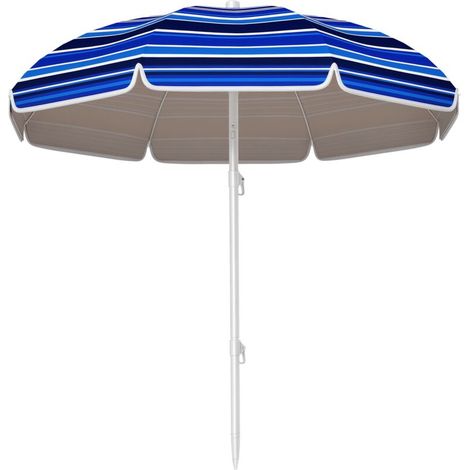 Strandsonnenschirm Ø 1,8 m, großer, neigbarer Faltsonnenschirm, UPF50+ Sonnenschutz, leicht, mehrfarbig, Tragetasche