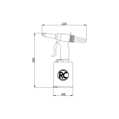 Rivettatrice pneumatica RC 6700 12000 N 2.4-5mm RODCRAFT (1/2)