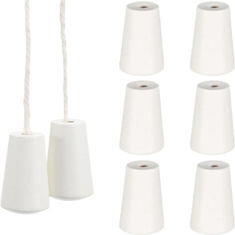 Accessoires pour rideaux, ensemble de 6 horloges en bois blanc, disponibles en stock. (1/5)
