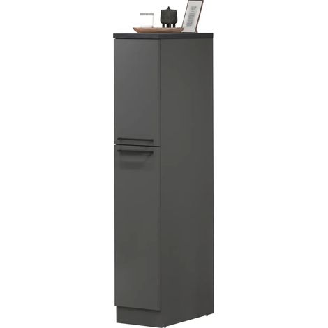 Colonna Portaspezie Antracite 2 Cassetti Soft Close Legno Nobilitato