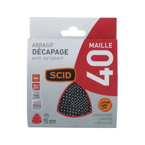 Patin Maille Delta G40 Scid Abrasif Maille Delta 95mm, Grain 40, Pack X5 - Scid (1/2)