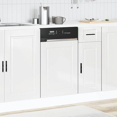 Panneau de Façade pour Lave-Vaisselle, Blanc Brillant, Compatible avec Modèle Porto, 45 x 1,5 x 57 cm (1/5)