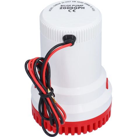 Pompe de cale multifonctionnelle et silencieuse, submersible, pour bateaux et étangs, 24 V CC, 2000 GPH (1/5)