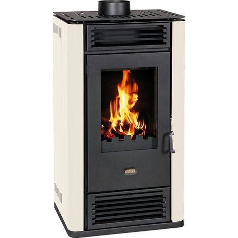 Poêle à bois avec four Prity K3 GT D – 8,1 kW, Ivoire, Classe A+, Rendement 80,4 % (1/2)