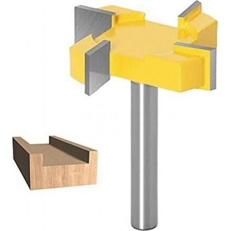 Fraise a Surfacer, 8mm Tige De Nettoyage Bottom Router Bits Surface Rabotage Bits Diamètre De Nettoyage Fond De Menuiserie Fraise (1/5)