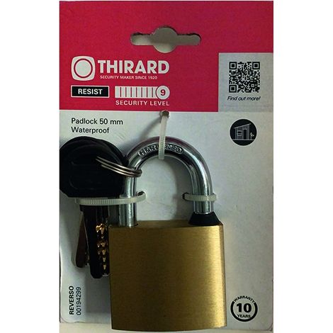 Lucchetto REVERSO 50 mm, 4 chiavi reversibili – THIRARD