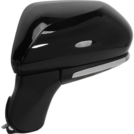 Rétroviseur extérieur gauche noir brillant, chauffant et électrique, avec clignotant intégré et surveillance des angles morts, pour Camry XV70 2018-2022. Compatible avec Camry XV70 2018-2022. (1/5)