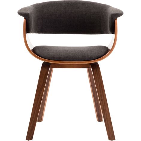 Maison Exclusive - Chaise à manger Gris Bois courbé et tissu (1/5)
