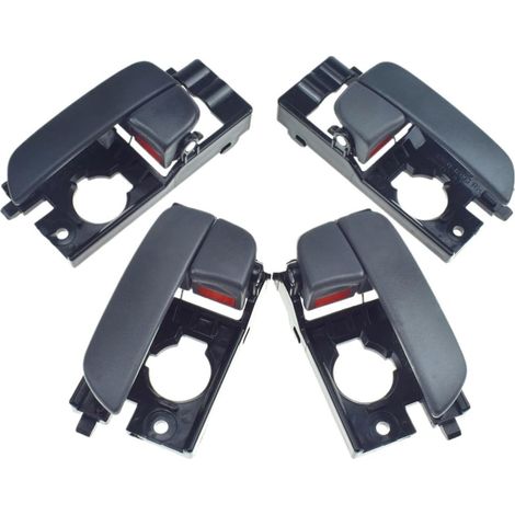 4-piece Interior Door Handle Set, Front and Rear, Left and Right, suitable for Hyundai Accent 1.6L 2006-2011, part numbers 82610-1E000, 82620-1E000, 83610-1E000, and 83620-1E000