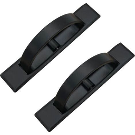 Stück Tatami-Einbaugriffe für Schubladen und Schränke, inklusive Schrauben, Schwarz