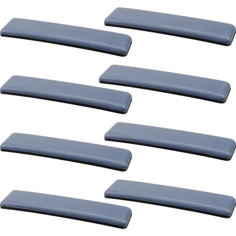 Sollbry Lot de 8 patins de protection rectangulaires pour meubles, tapis de sol, dessous de verre, tapis de sol magique anti-abrasion, patins de déplacement de meubles, 100 x 24 mm (1/4)