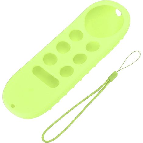 Funda protectora de silicona para mando a distancia Chromecast con Google TV, color verde fluorescente.