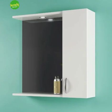 Specchiera bagno con un anta e faretto integrato l=60cm h=57cm p=16cm SAVINI DUE
