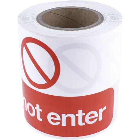 Ruban de signalisation Rouge/Blanc RS PRO, 150mm x 100m ( Prix pour 1 )