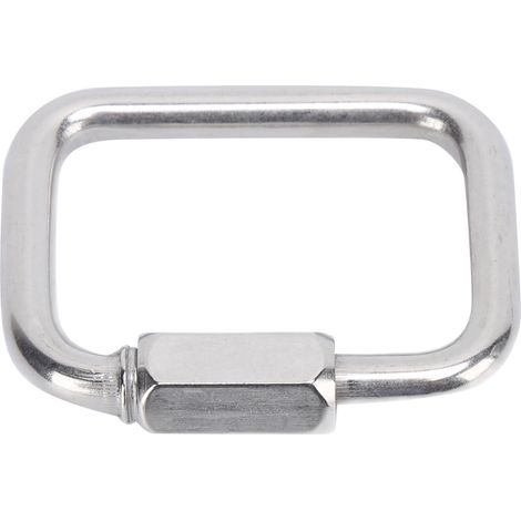 Boucle de connexion multifonctionnelle à 4 coins en acier inoxydable à maillons de chaîne pour hamac, camping, pêche et randonnée (8 mm). (1/5)