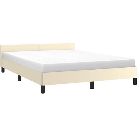 Giroletto con Testiera senza Materasso Crema 140x200 cm vidaXL (1/4)