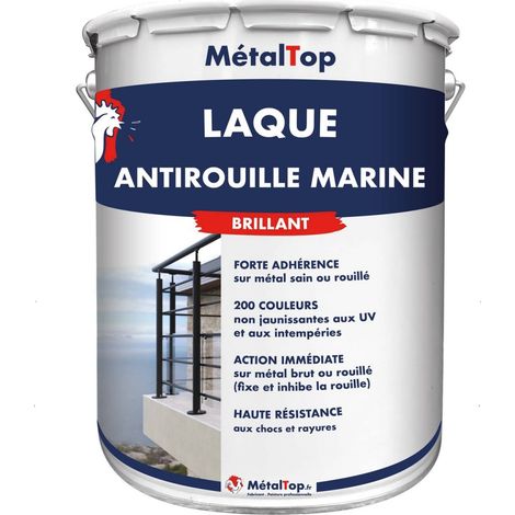 Laque Antirouille Marine - Gris terre dombre - RAL 7022 - 5 L - Métaltop
