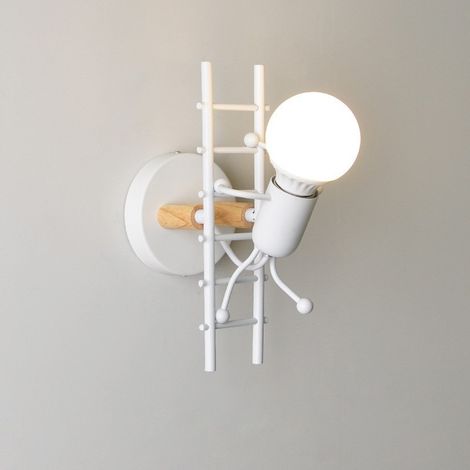Applique murale créative humanoïde, lampe décorative intérieure moderne style bougie (1/2)