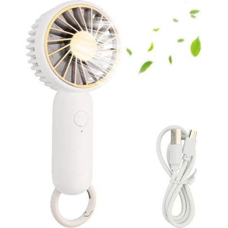 Mini ventilateur portable, ventilateur de poche, ventilateur de bureau USB personnel (blanc)-AquaForge (1/4)