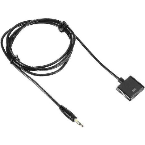 Câble audio jack 3,5 mm mâle vers connecteur femelle 30 broches, compatible avec les adaptateurs dock iPod et iOS, version 0325 (1/2)