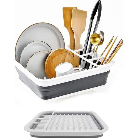 Égouttoir pliable pour lave-vaisselle, égouttoir portable pour lave-vaisselle, étagère de rangement pour vaisselle, casier de cuisine pour camping-car ou camping