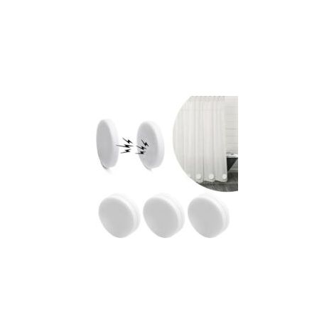 Set mit 2 Paar gummierten Magnetgewichten, um das Wegwehen von Gardinenfutter zu verhindern, für Vorhänge, Tischdecken, Fahnen, Outdoor-Gardinen - Crezuo