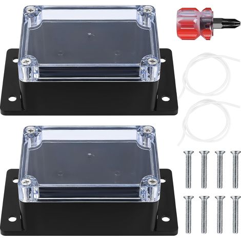 2 Pièces Boîtes de Jonction Etanche IP65, Boite de Derivation avec Oreille Fixe, Boîtier de Projet Electrique Etanche Exterieur, Boîte de Connexion de Câbe Plastique pour Composant (1/5)