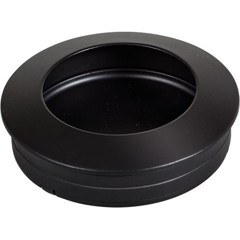 Itar – Poignée de porte d'entrée à cylindre – Cuvette profonde noire – Diamètre 40 mm – Encastrement Ø 36 mm – Matériau zamac – Profondeur 13 mm (1/2)